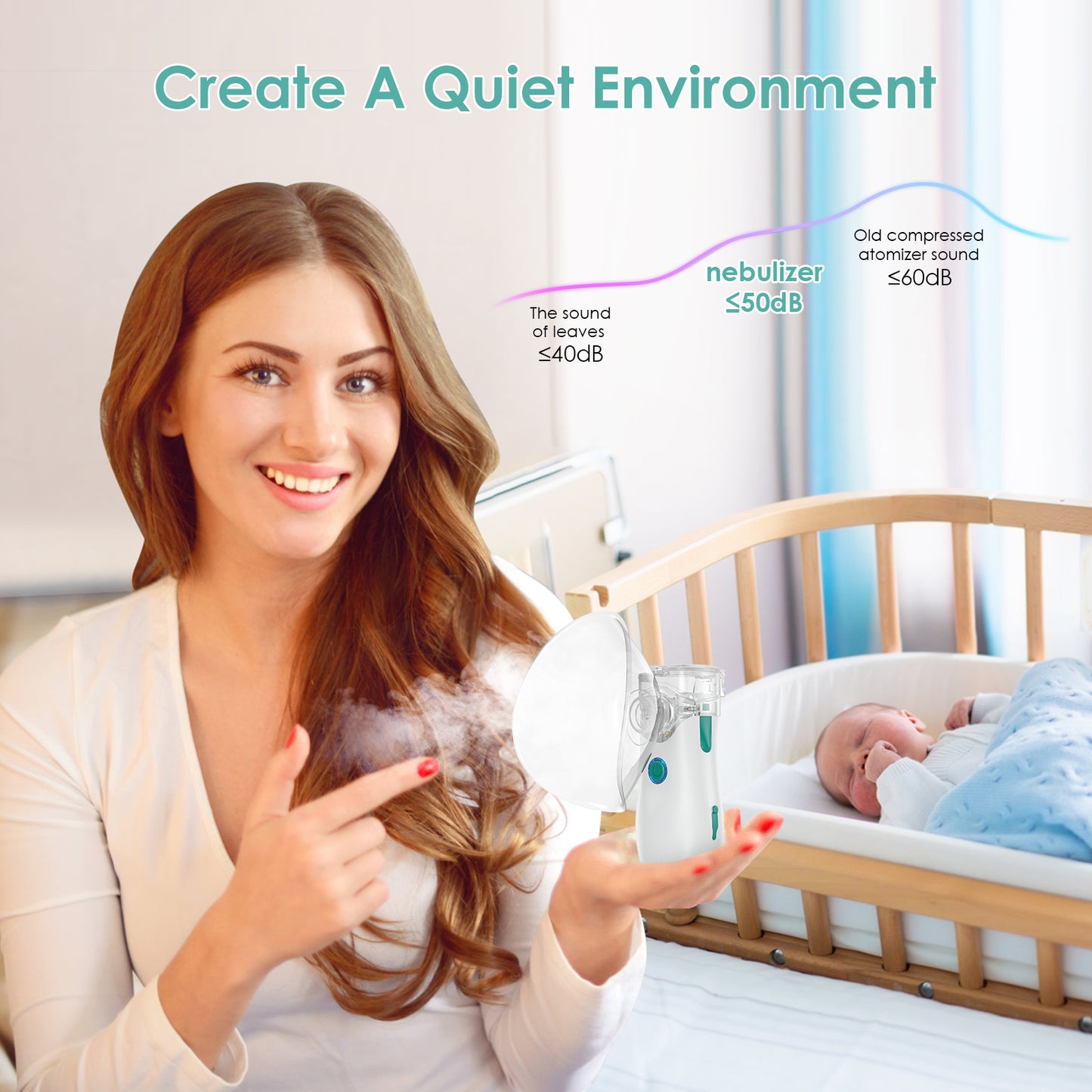 AEE Nebulizer Machine for Kids and Adults, Portable Nebulizer, Ultrasonic Mesh Nebulizer for Respiratory Treatment, Smartinhaler for Travel and Home Use